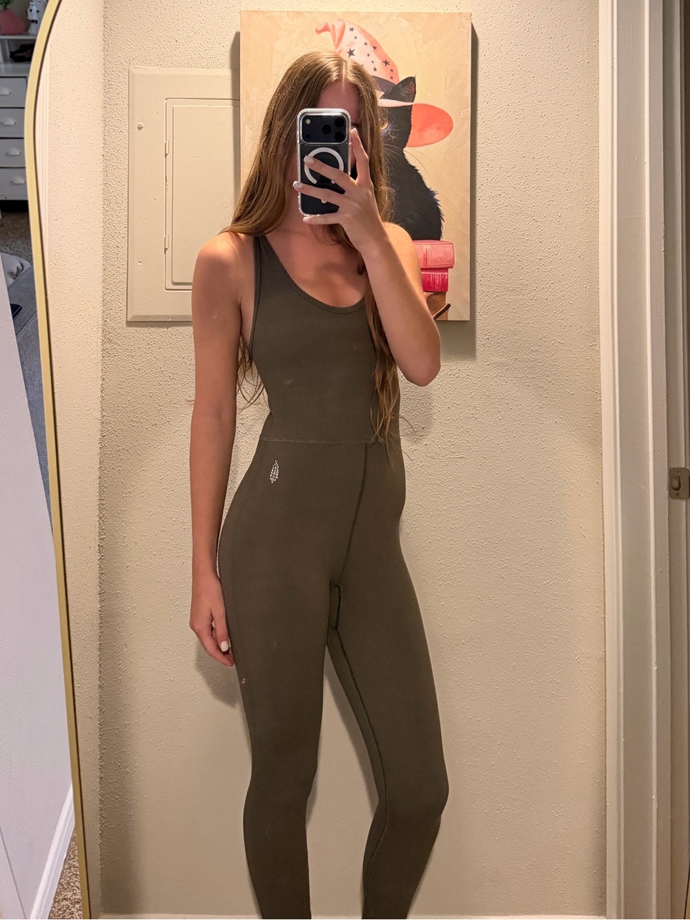 Free People Olive Green Jumpsuit